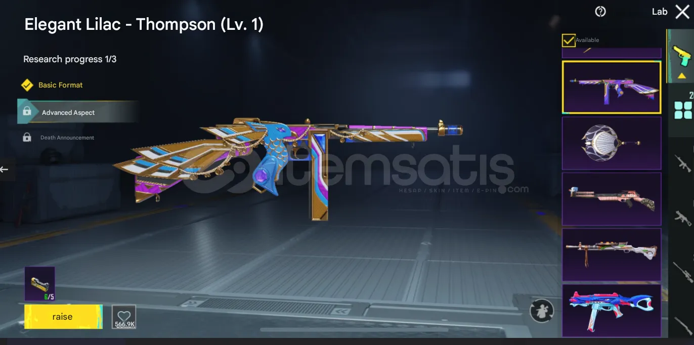 PGM576 M416 Imperial Splendor L7, Bear Pet, Golden Outfits, Maxed Boat Skin, Legendary Sets (G)